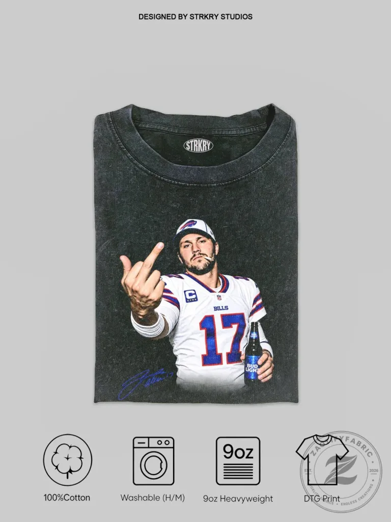 Josh Allen Middle Finger Buffalo Bills Football Fan Black T-Shirt 16 Josh Allen Middle Finger Buffalo Bills Football Fan Black T-Shirt