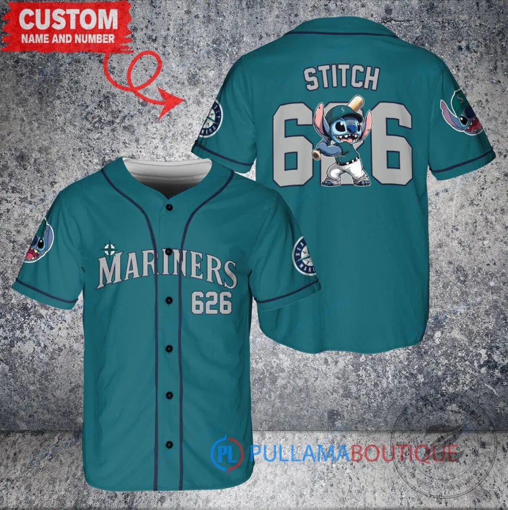 Seattle Mariners Baseball Stitch Character Custom Name and Number Baseball Jersey 1 Seattle Mariners Baseball Stitch Character Custom Name and Number Baseball Jersey