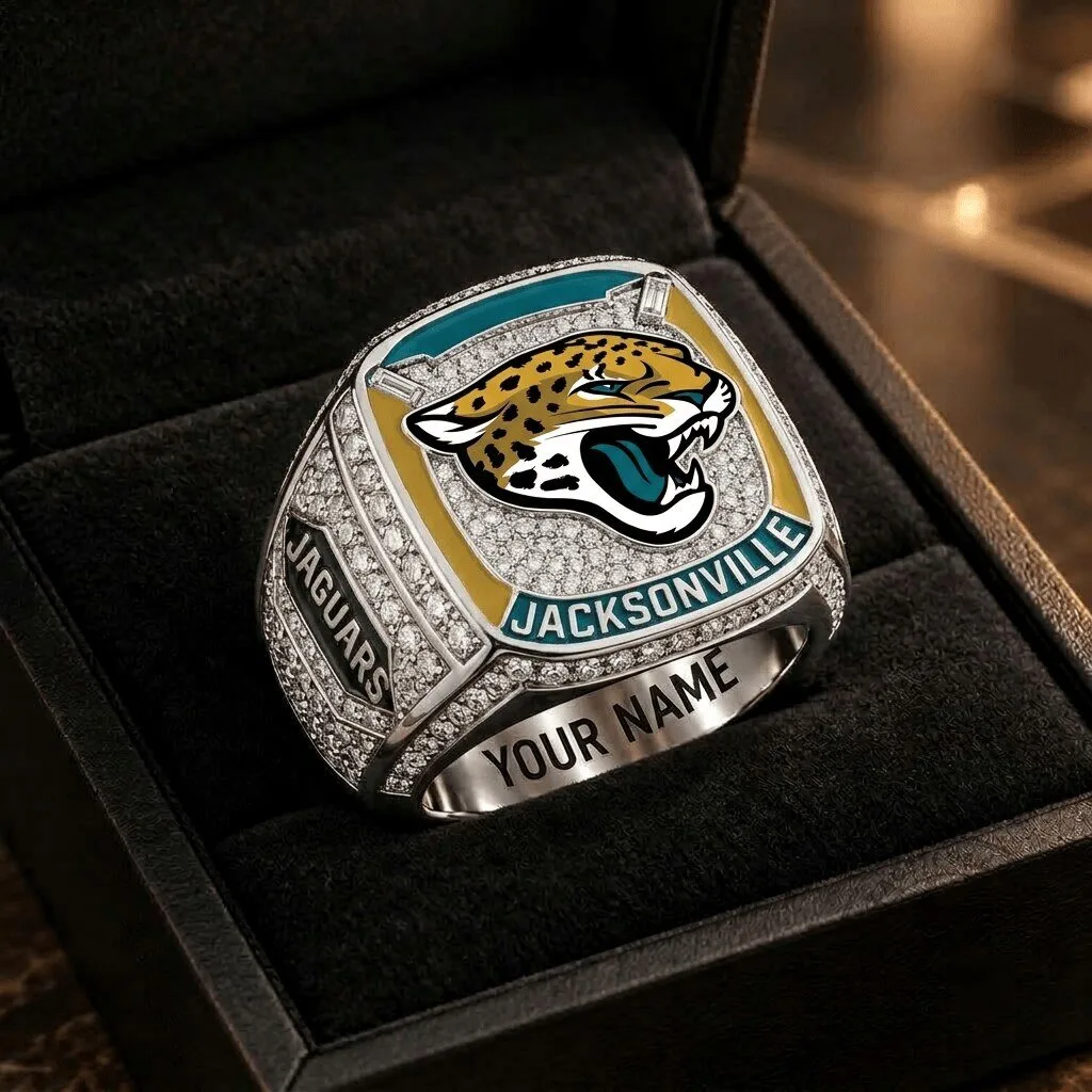 Jacksonville Jaguars NFL Football Team Championship Style Ring with Custom Name 14 Jacksonville Jaguars NFL Football Team Championship Style Ring with Custom Name