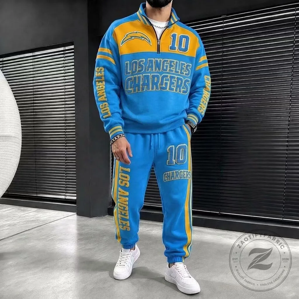 Los Angeles Chargers Football Team Quarter-Zip Tracksuit