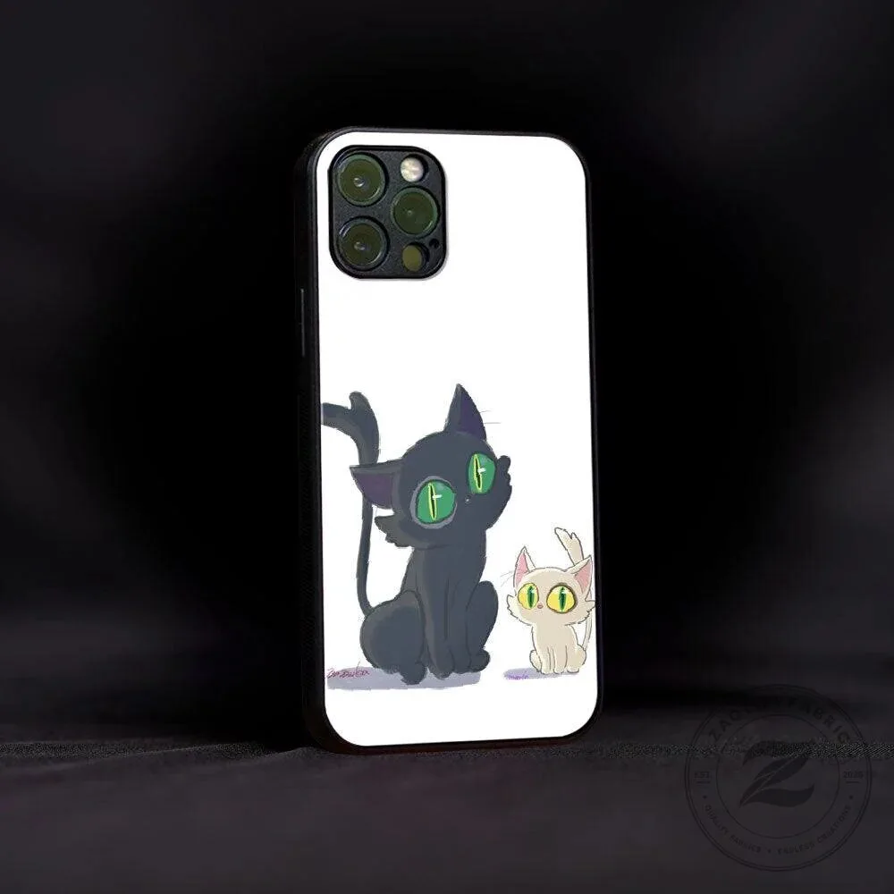 Suzume Daijin and Sadaijin Black Cat Anime Phone Case