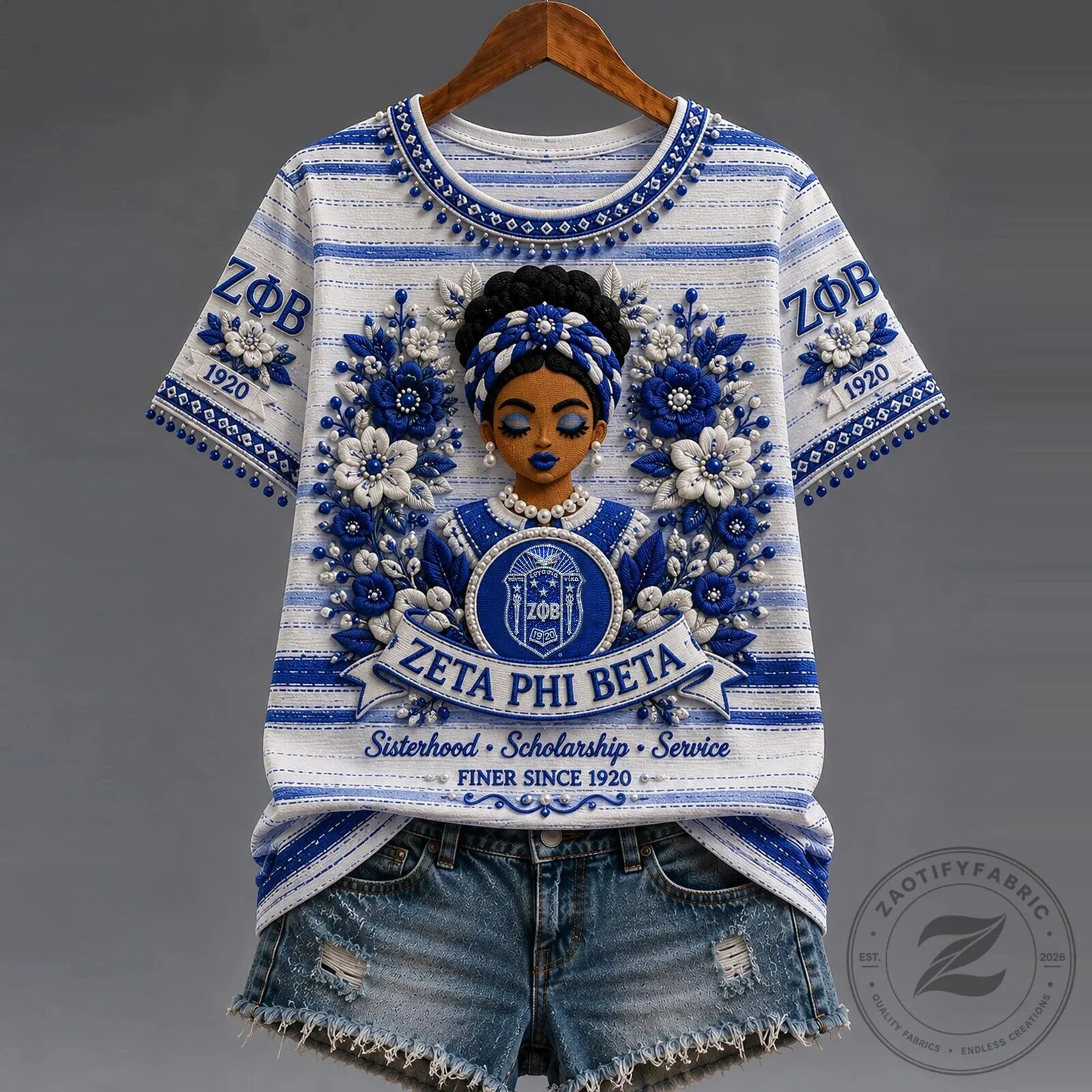 Zeta Phi Beta Sisterhood Scholarship Service Finer Since 1920 T-Shirt