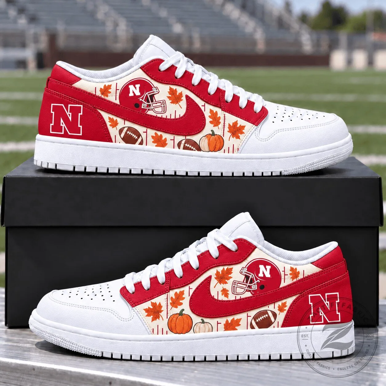 Nebraska Cornhuskers Football Team Fall Vibe Custom Casual Shoes