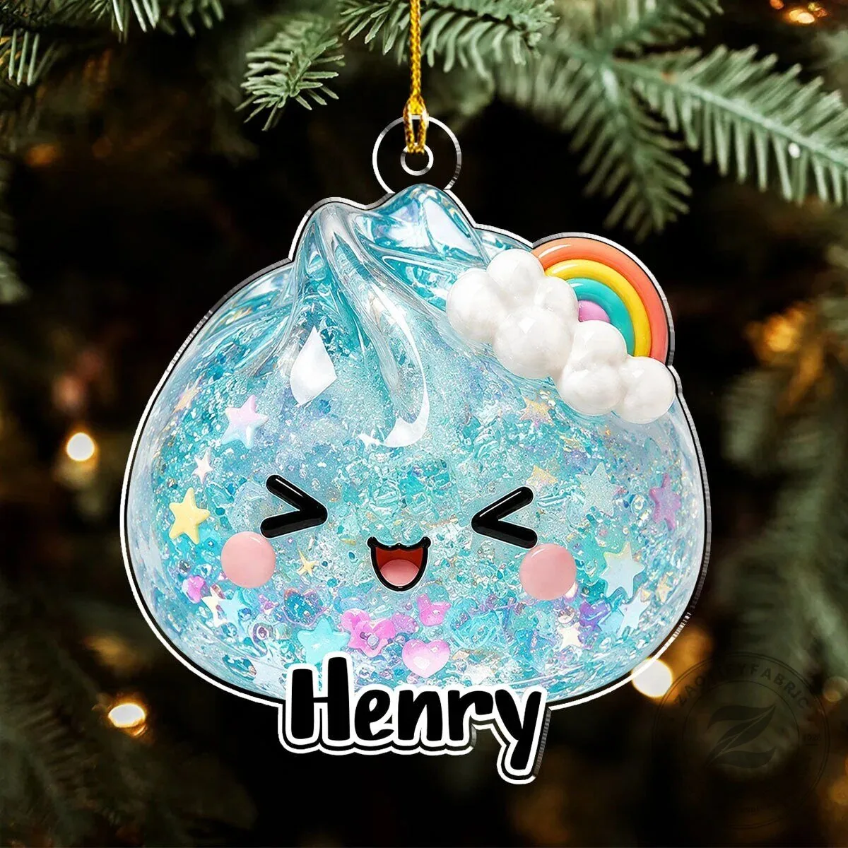Personalized Cute Dumpling Squishy Christmas Tree Ornament with Custom Name 13 Personalized Cute Dumpling Squishy Christmas Tree Ornament with Custom Name