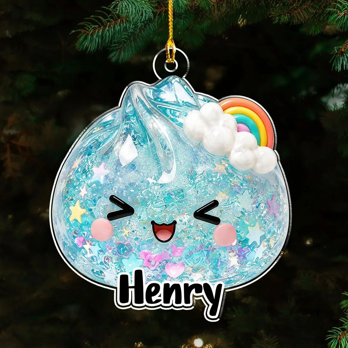 Personalized Cute Dumpling Squishy Christmas Tree Ornament with Custom Name 15 Personalized Cute Dumpling Squishy Christmas Tree Ornament with Custom Name