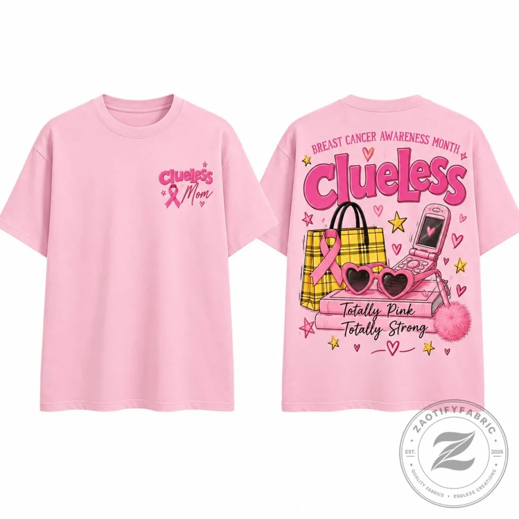 Clueless Breast Cancer Awareness Month Totally Pink Totally Strong T-Shirt 17 Clueless Breast Cancer Awareness Month Totally Pink Totally Strong T-Shirt