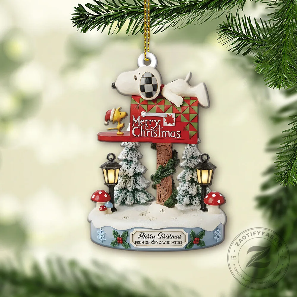 Snoopy and Woodstock Christmas Mailbox Holiday Tree Ornament 10 Snoopy and Woodstock Christmas Mailbox Holiday Tree Ornament