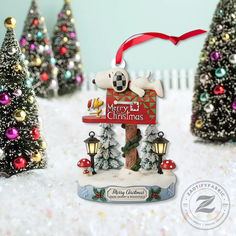 Snoopy and Woodstock Christmas Mailbox Holiday Tree Ornament 11 Snoopy and Woodstock Christmas Mailbox Holiday Tree Ornament