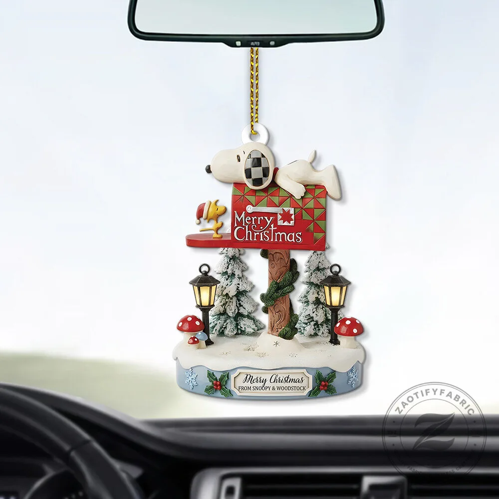 Snoopy and Woodstock Christmas Mailbox Holiday Tree Ornament 12 Snoopy and Woodstock Christmas Mailbox Holiday Tree Ornament