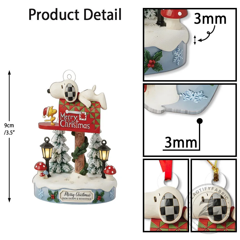 Snoopy and Woodstock Christmas Mailbox Holiday Tree Ornament 13 Snoopy and Woodstock Christmas Mailbox Holiday Tree Ornament