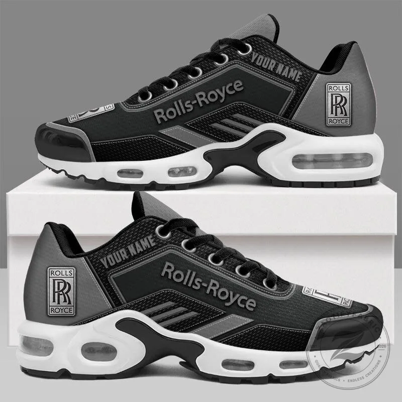 Rolls-Royce Custom Name Elegant Design Black and Grey Sport Shoes 16 Rolls-Royce Custom Name Elegant Design Black and Grey Sport Shoes