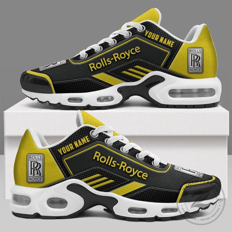 Rolls-Royce Custom Name Elegant Design Black and Grey Sport Shoes 18 Rolls-Royce Custom Name Elegant Design Black and Grey Sport Shoes