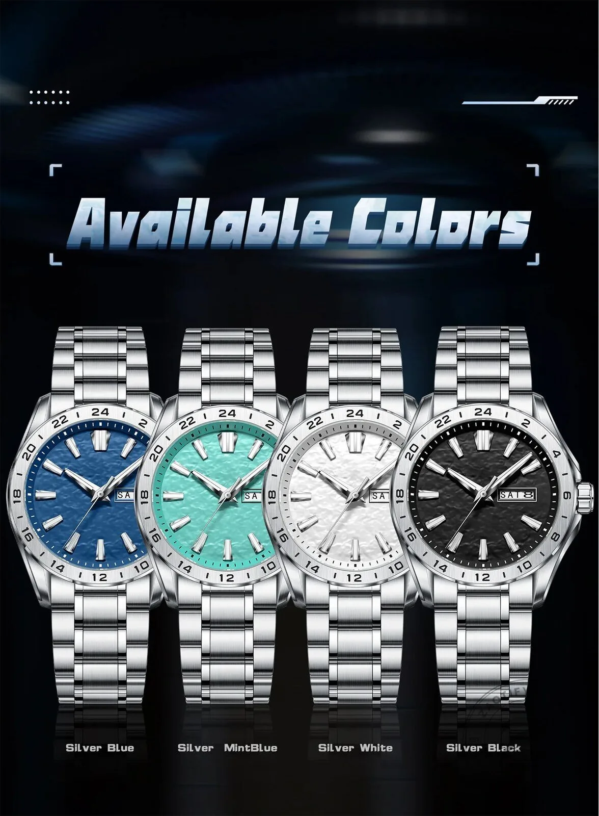 Corvette C8 Stingray Personalized Name Blue Dial Stainless Steel Watch 23 Corvette C8 Stingray Personalized Name Blue Dial Stainless Steel Watch