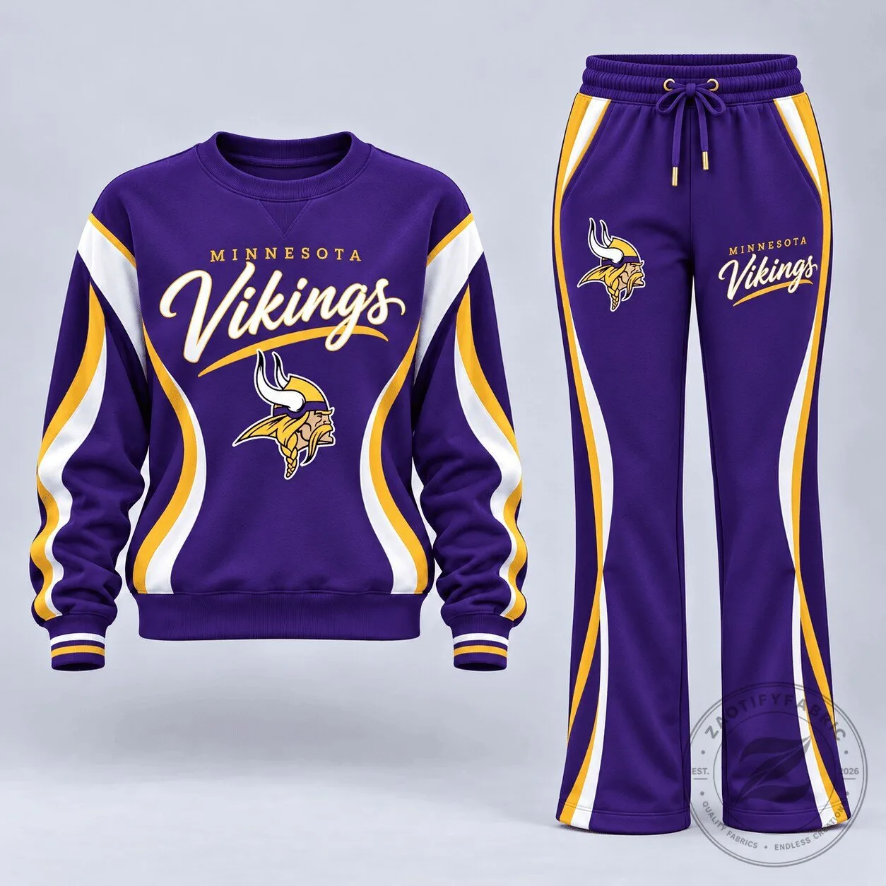 Minnesota Vikings NFL Football Team Logo Crewneck Sweatshirt