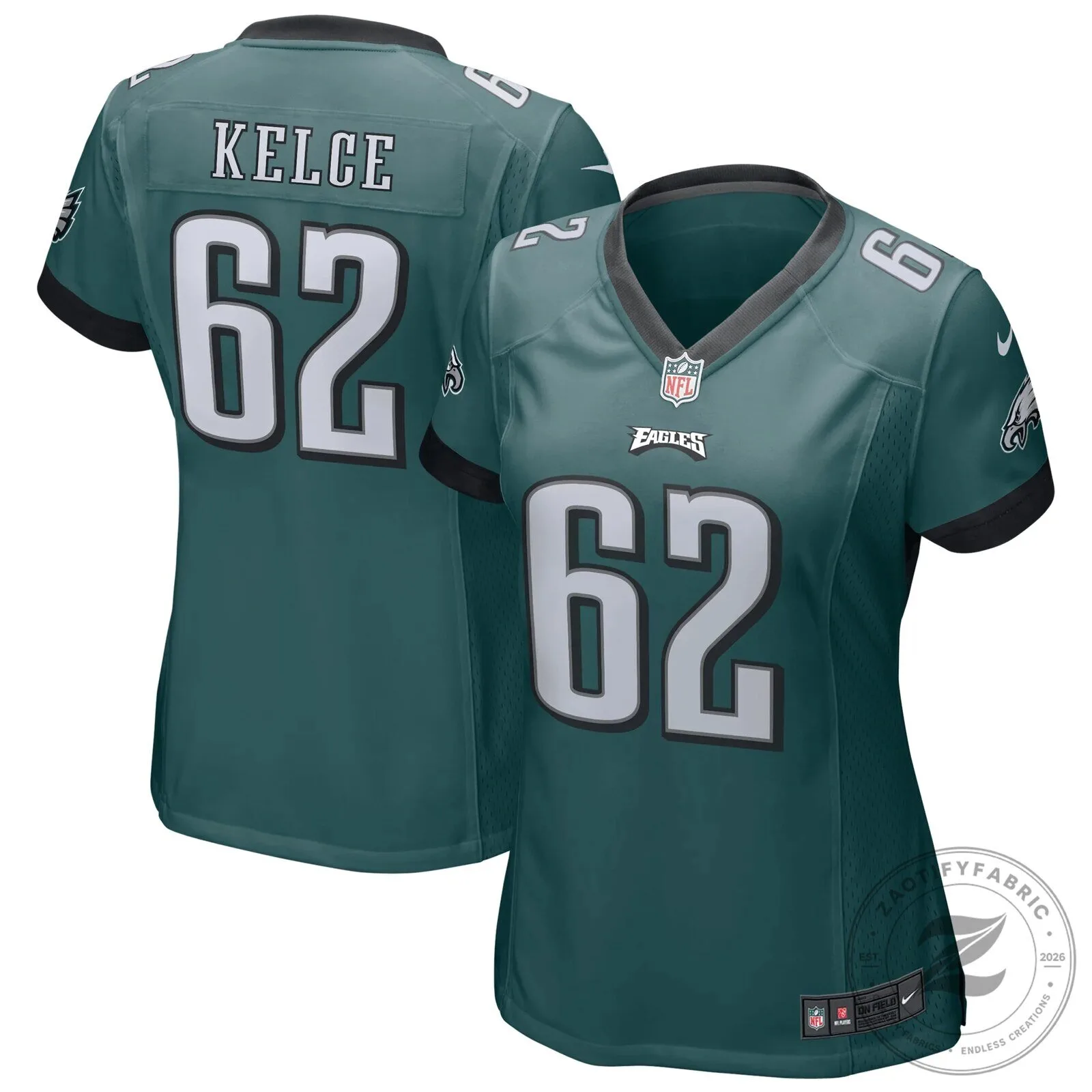 Philadelphia Eagles Jason Kelce Number 62 NFL Football Jersey 1 Philadelphia Eagles Jason Kelce Number 62 NFL Football Jersey