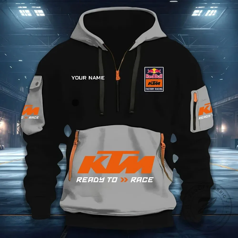 Personalized Red Bull KTM Factory Racing Ready To Race Quarter Zip Hoodie 2 Personalized Red Bull KTM Factory Racing Ready To Race Quarter Zip Hoodie