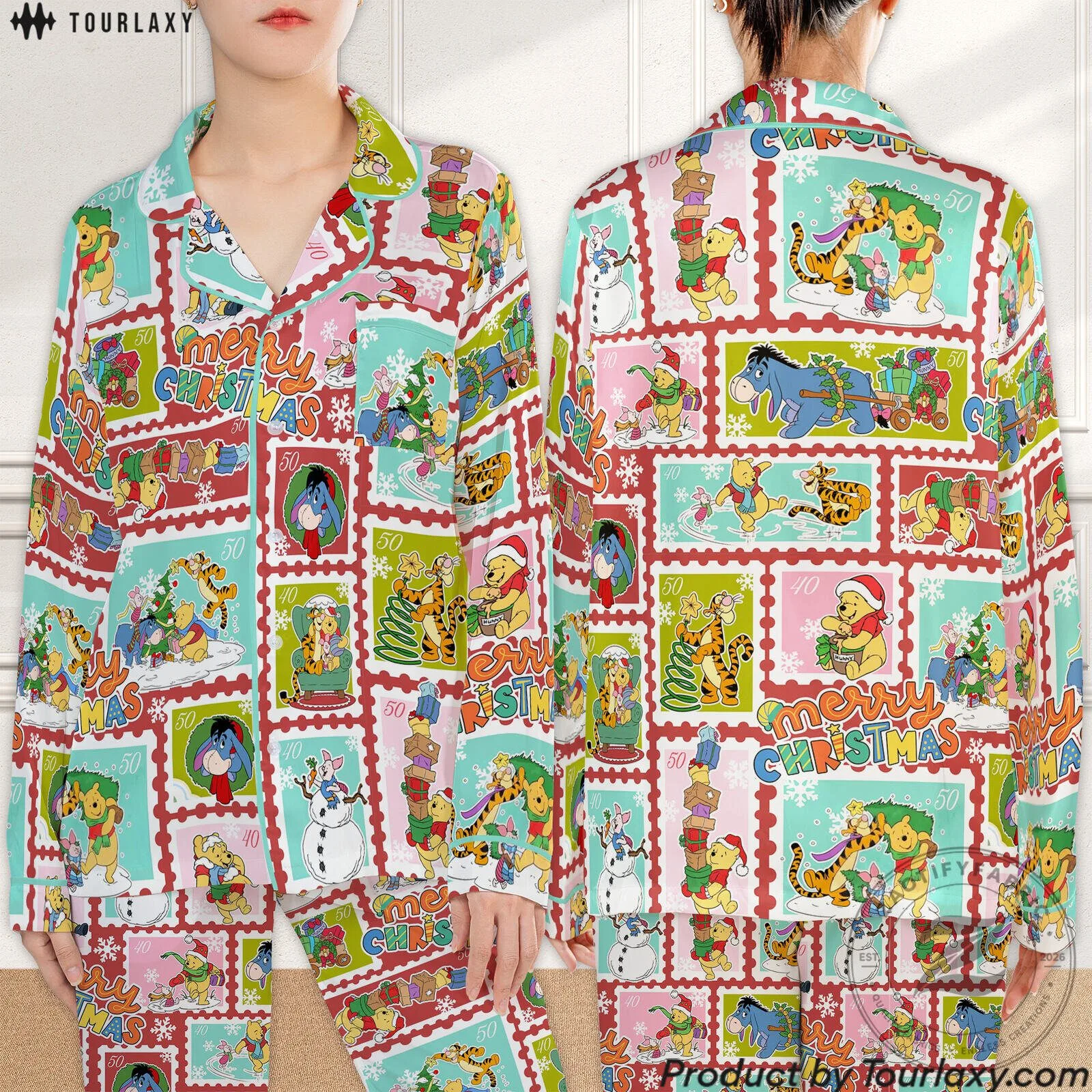 Winnie the Pooh and Friends Christmas Holiday Pajamas Set