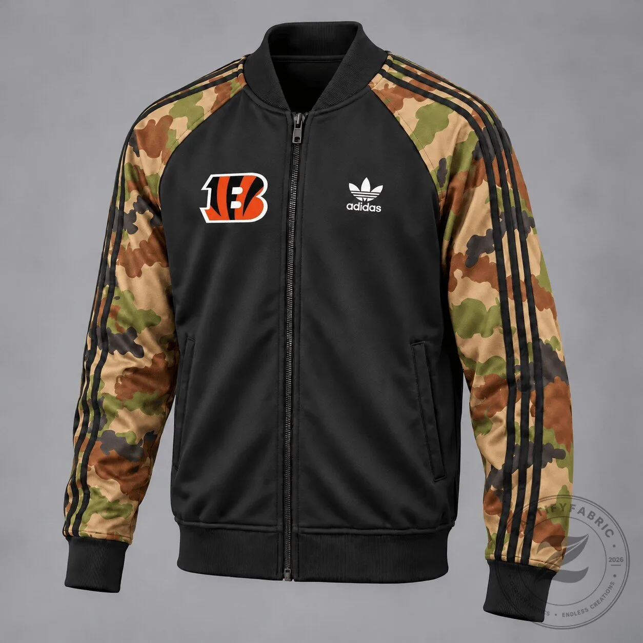 Cincinnati Bengals NFL Camouflage Adidas Bomber Jacket 5 Cincinnati Bengals NFL Camouflage Adidas Bomber Jacket