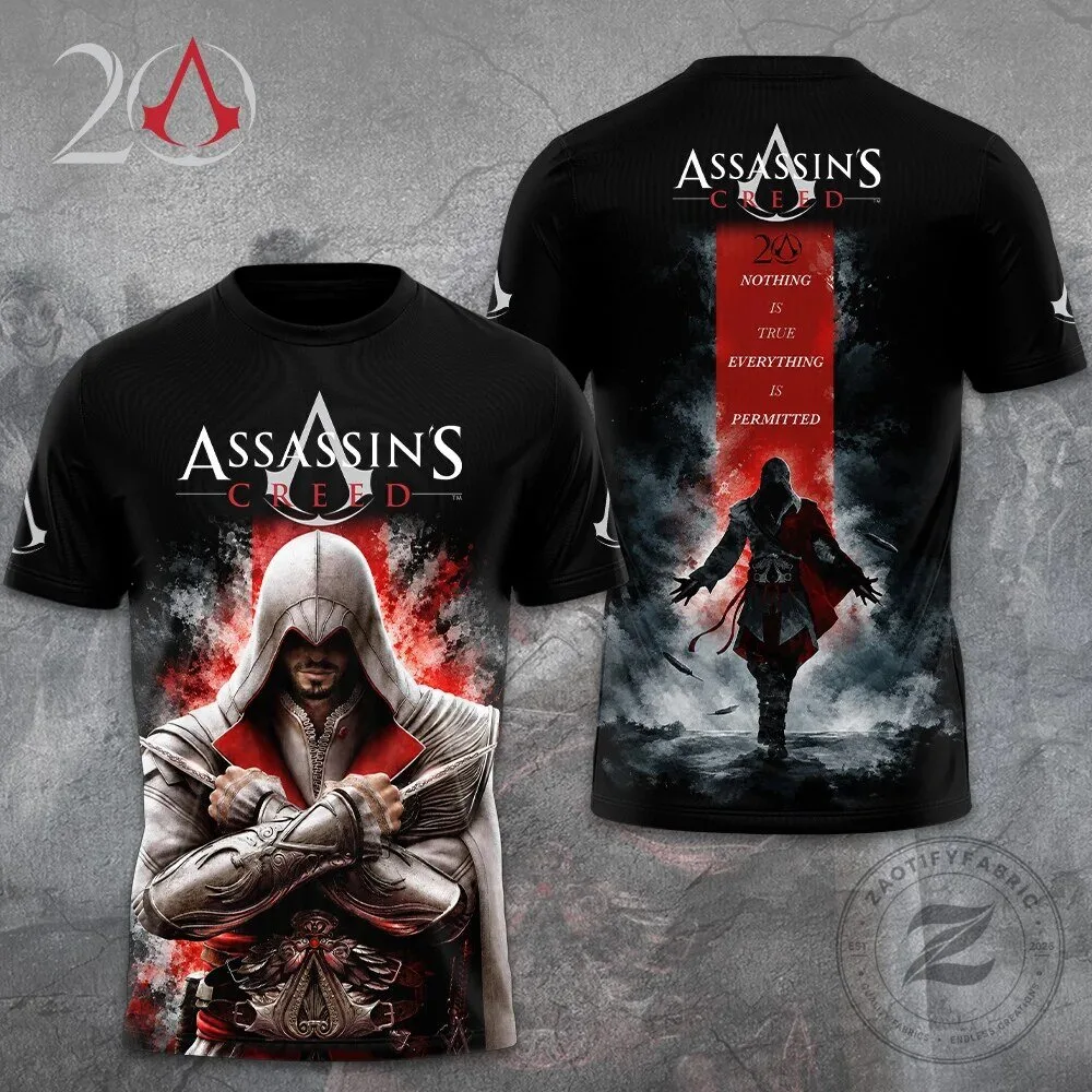 Assassin's Creed 20th Anniversary Ezio Auditore Da Firenze Video Game T-Shirt 6 Assassin