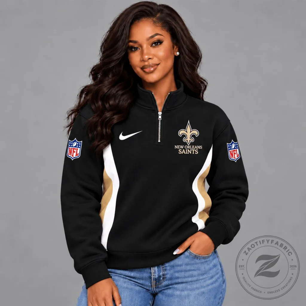 Quarter-Zip Sweatshirt for New Orleans Saints Fans in the NFL Quarter-Zip Sweatshirt for New Orleans Saints Fans in the NFL