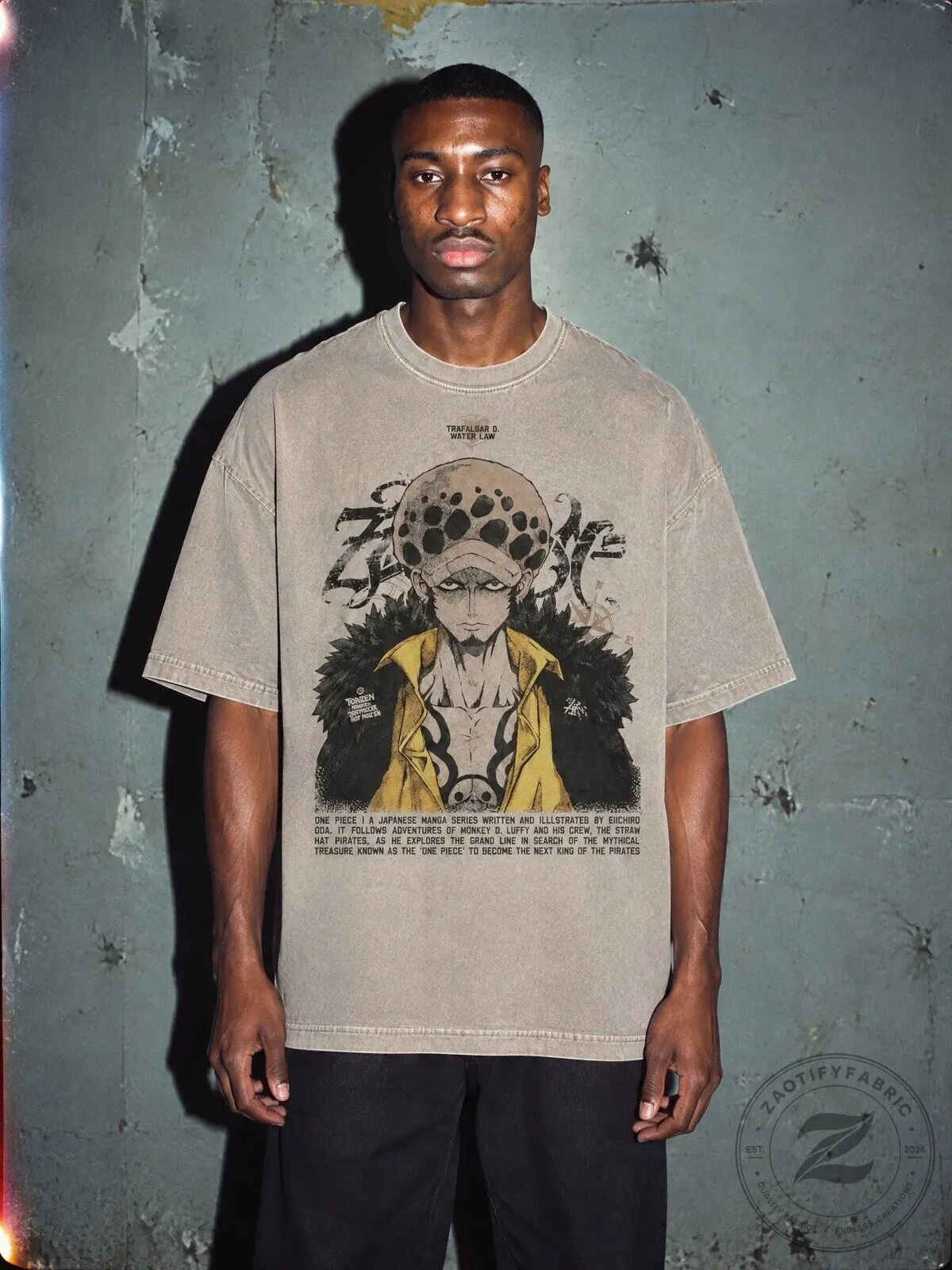 One Piece Trafalgar Law Anime Manga Graphic Vintage T-Shirt