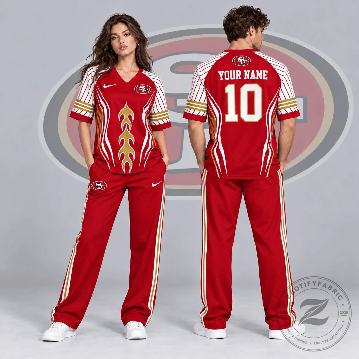 San Francisco 49ers Custom Name Number Flame Graphic Red Football Jersey 3 San Francisco 49ers Custom Name Number Flame Graphic Red Football Jersey