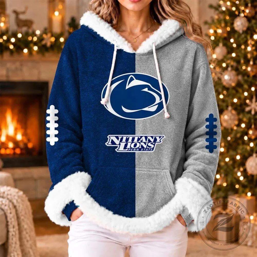 Penn State Nittany Lions Football Team Split Color Winter Hoodie
