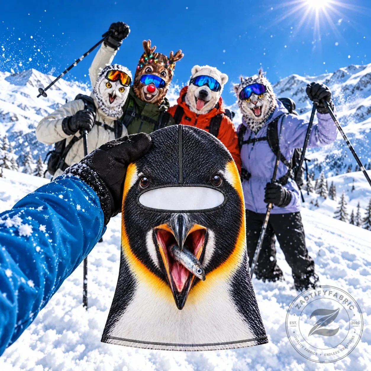 Funny Polar Bear Skiing Winter Sports Balaclava Face Mask Headwear 14 Funny Polar Bear Skiing Winter Sports Balaclava Face Mask Headwear