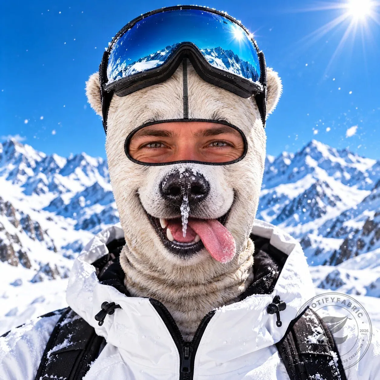 Funny Polar Bear Skiing Winter Sports Balaclava Face Mask Headwear 15 Funny Polar Bear Skiing Winter Sports Balaclava Face Mask Headwear