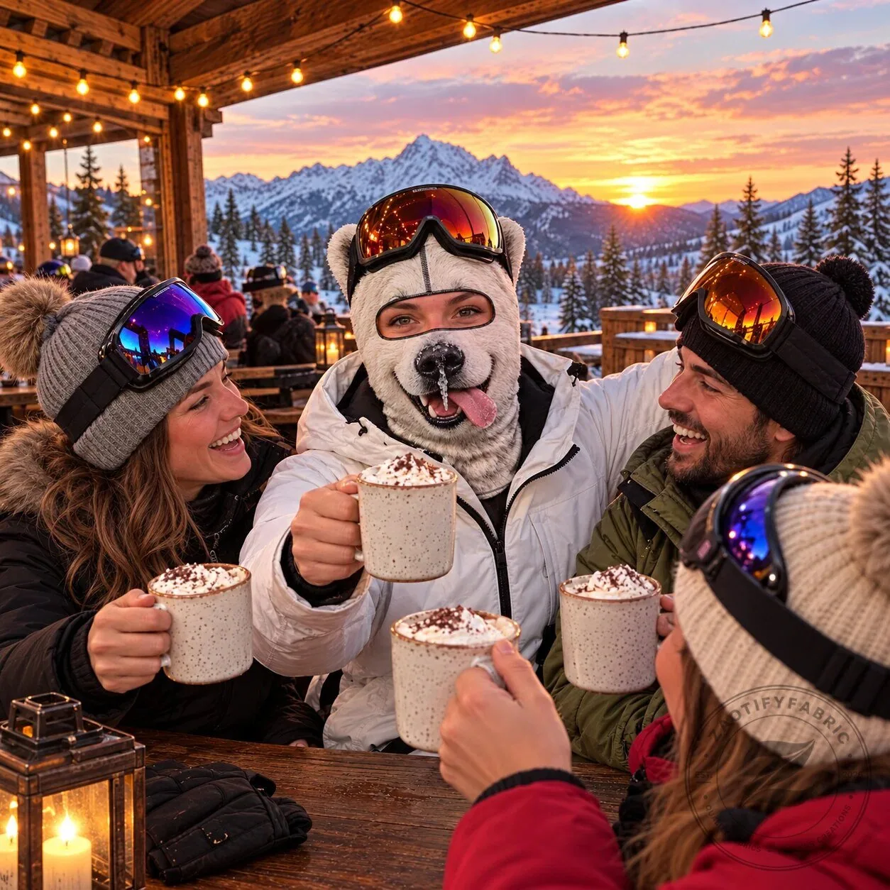 Funny Polar Bear Skiing Winter Sports Balaclava Face Mask Headwear 18 Funny Polar Bear Skiing Winter Sports Balaclava Face Mask Headwear