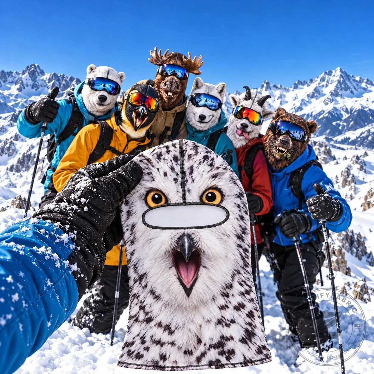 Funny Polar Bear Skiing Winter Sports Balaclava Face Mask Headwear 19 Funny Polar Bear Skiing Winter Sports Balaclava Face Mask Headwear