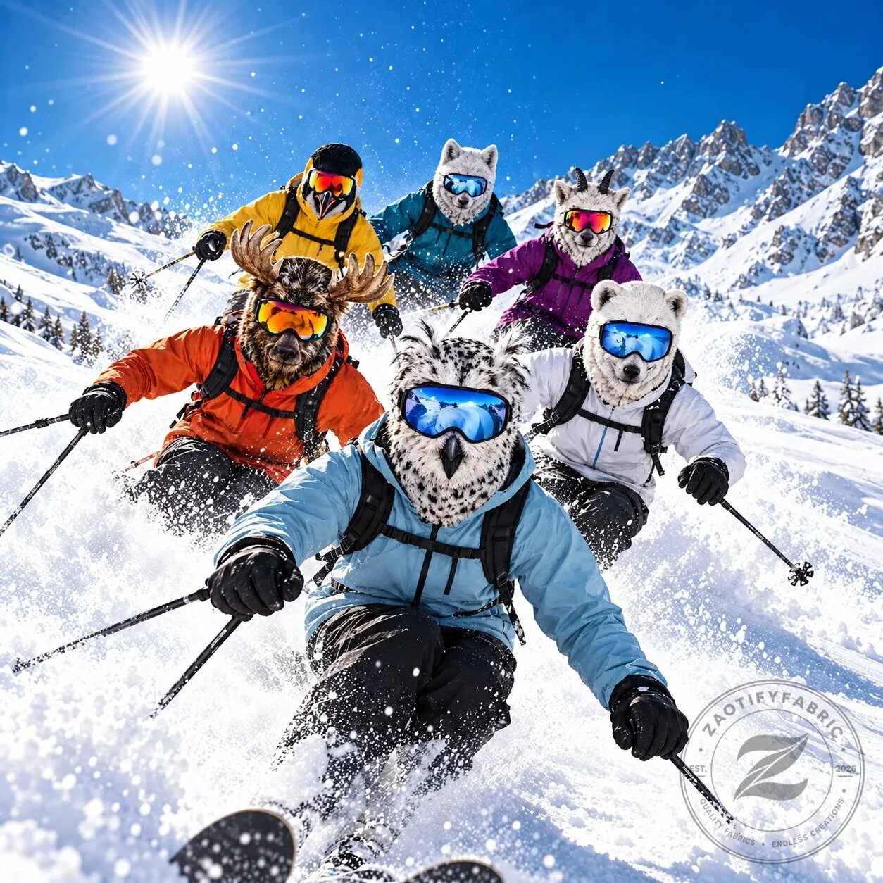 Funny Polar Bear Skiing Winter Sports Balaclava Face Mask Headwear 20 Funny Polar Bear Skiing Winter Sports Balaclava Face Mask Headwear