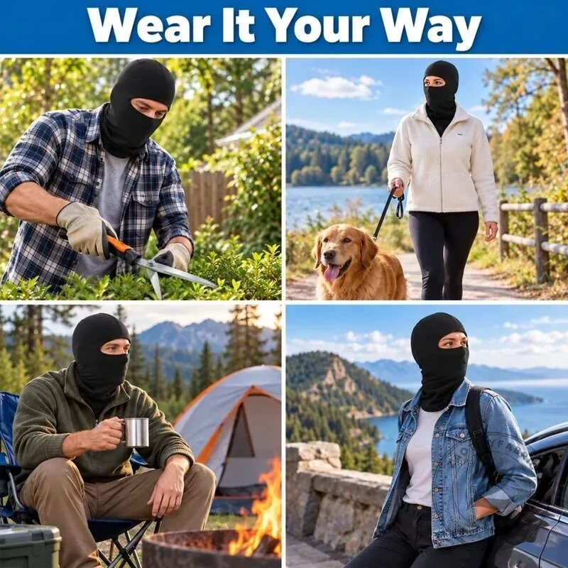 Funny Polar Bear Skiing Winter Sports Balaclava Face Mask Headwear 23 Funny Polar Bear Skiing Winter Sports Balaclava Face Mask Headwear