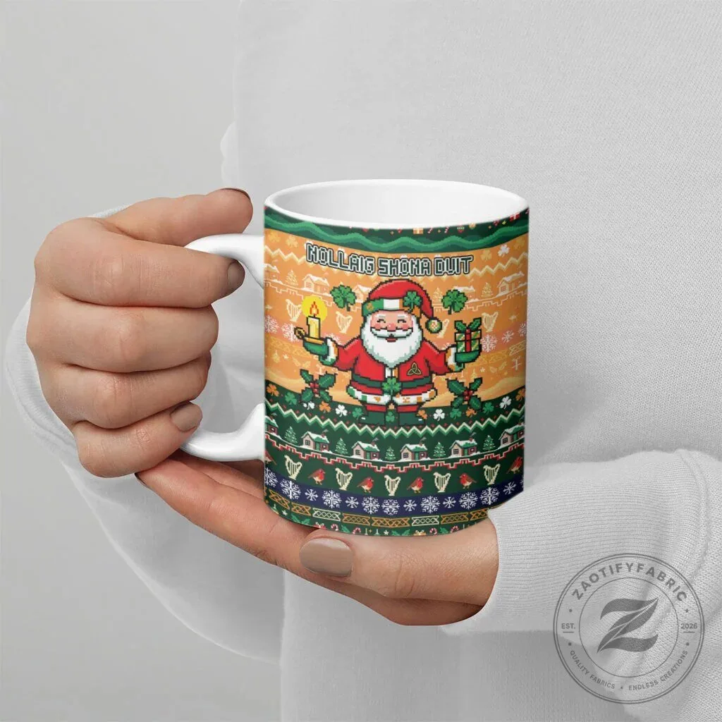 Irish Christmas Nollaig Shona Duit Santa Claus Ceramic Mug 15 Irish Christmas Nollaig Shona Duit Santa Claus Ceramic Mug