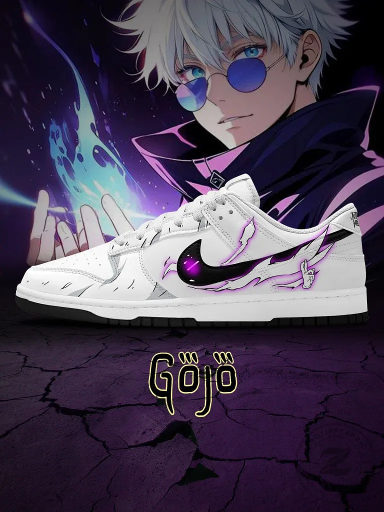 Satoru Gojo Jujutsu Kaisen Anime Inspired Custom Sneakers Shoes 6 Satoru Gojo Jujutsu Kaisen Anime Inspired Custom Sneakers Shoes