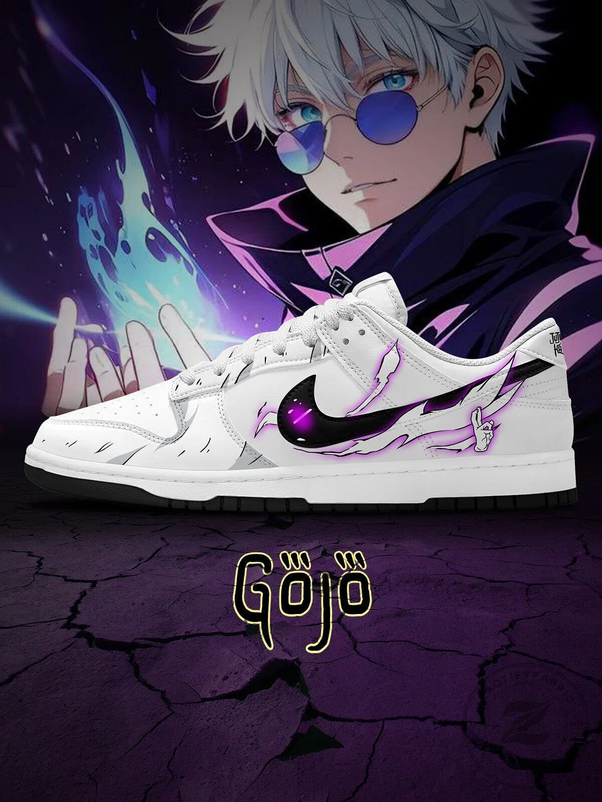 Satoru Gojo Jujutsu Kaisen Anime Inspired Custom Sneakers Shoes 2 Satoru Gojo Jujutsu Kaisen Anime Inspired Custom Sneakers Shoes