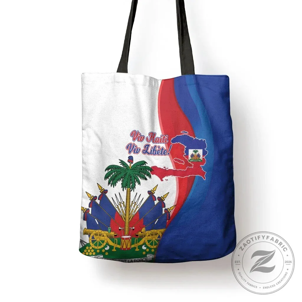 Haiti Independence Day 1804 Viv Haiti Viv Libete National Flag Tote Bag 8 Haiti Independence Day 1804 Viv Haiti Viv Libete National Flag Tote Bag