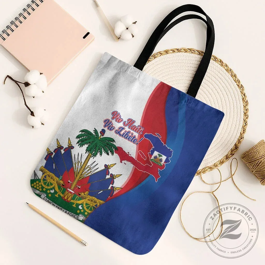 Haiti Independence Day 1804 Viv Haiti Viv Libete National Flag Tote Bag 10 Haiti Independence Day 1804 Viv Haiti Viv Libete National Flag Tote Bag