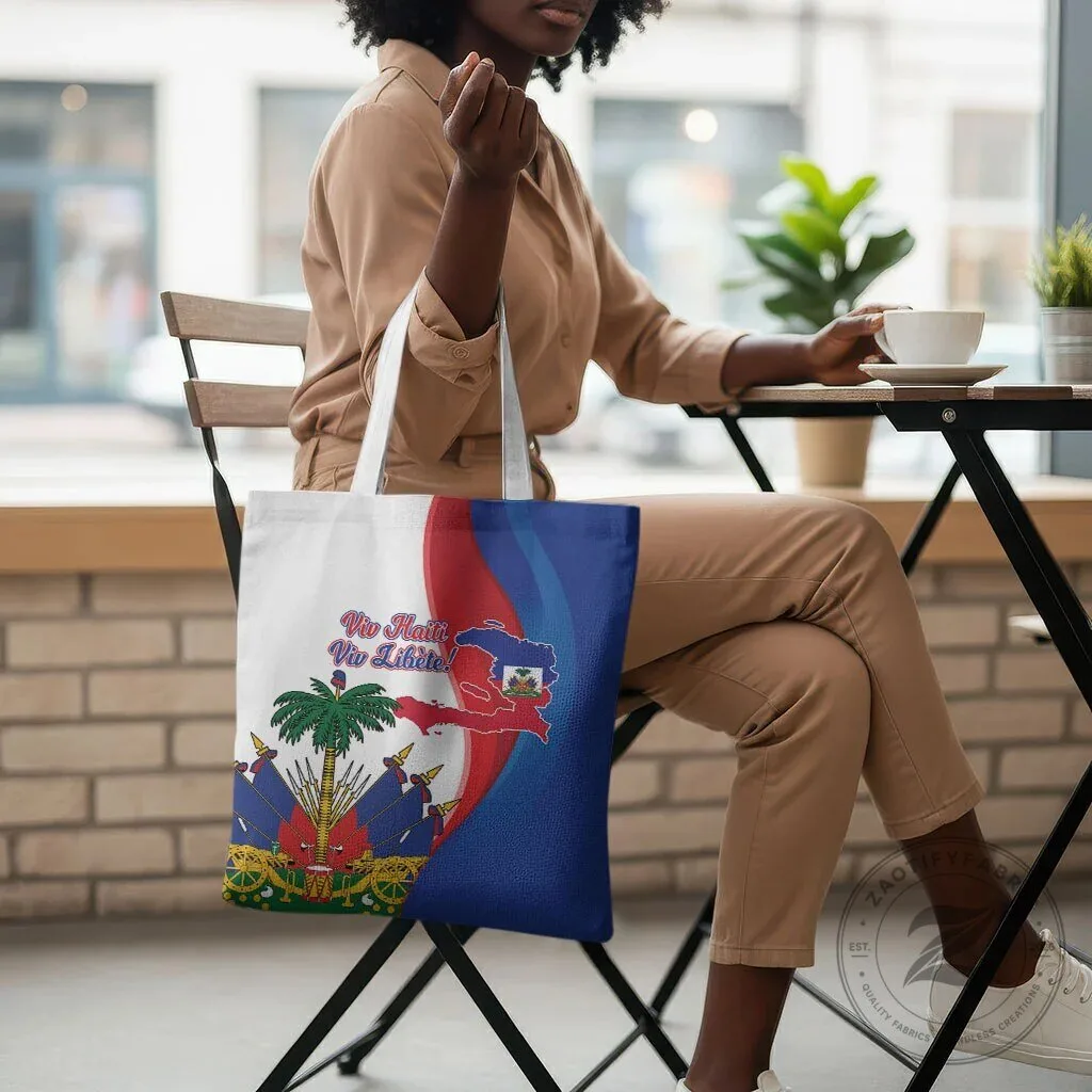 Haiti Independence Day 1804 Viv Haiti Viv Libete National Flag Tote Bag 11 Haiti Independence Day 1804 Viv Haiti Viv Libete National Flag Tote Bag