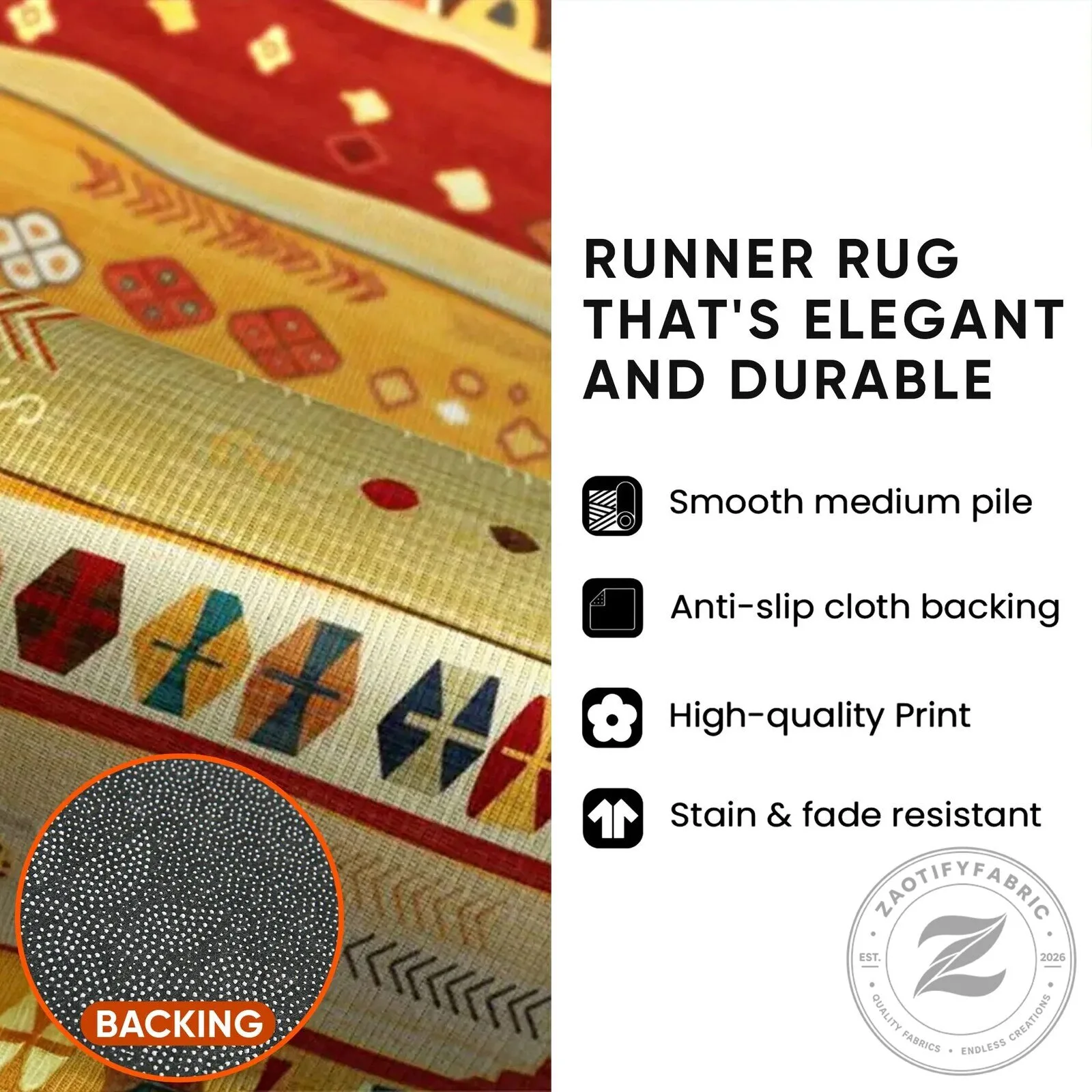 Santa Claus Christmas Gift Arrival 3D Illusion Runner Rug 7 Santa Claus Christmas Gift Arrival 3D Illusion Runner Rug
