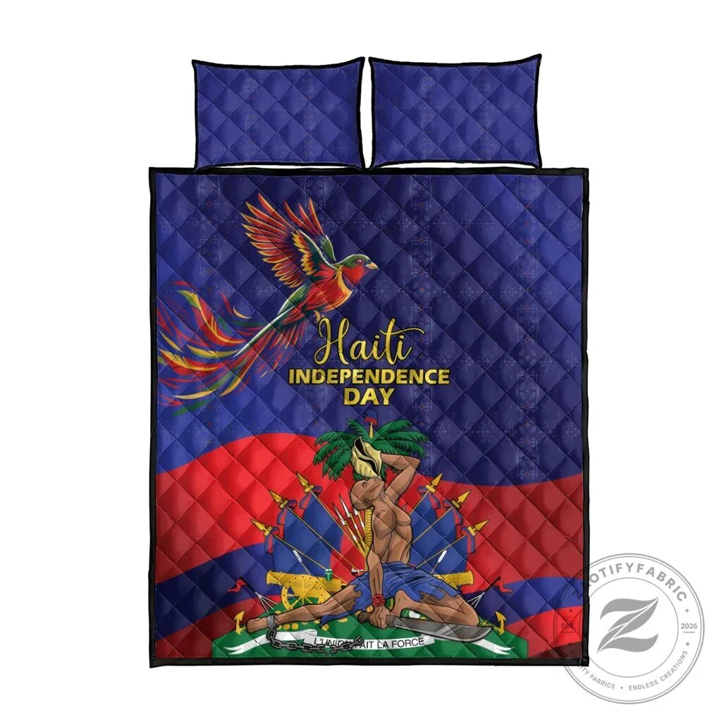 Haiti Independence Day Freedom Heritage Quilted Bedding Set 8 Haiti Independence Day Freedom Heritage Quilted Bedding Set