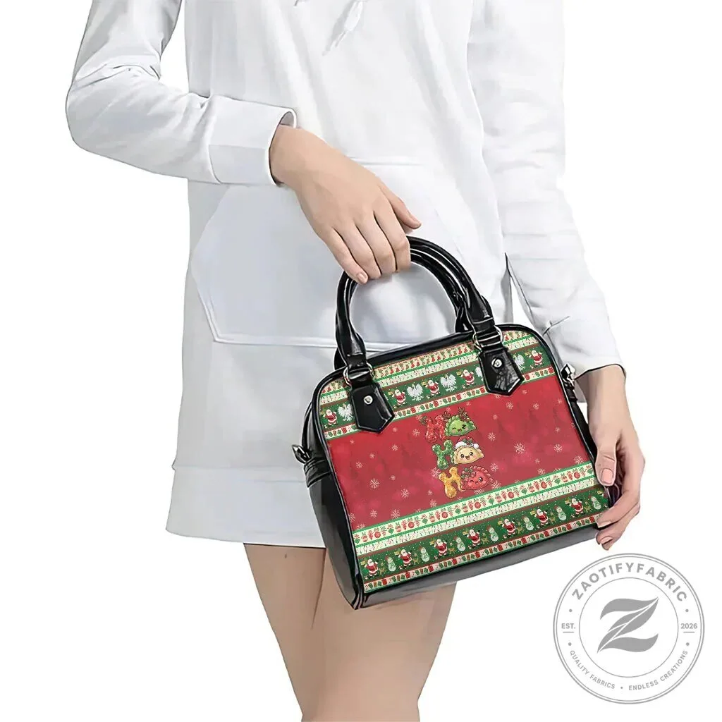 Christmas Holiday Ugly Sweater Pattern Shoulder Handbag 13 Christmas Holiday Ugly Sweater Pattern Shoulder Handbag