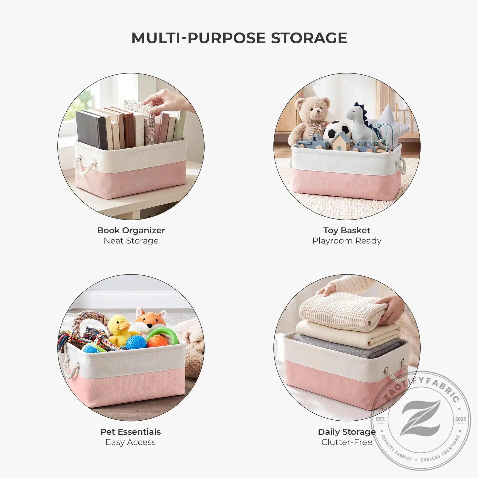 Personalized Princess Castle Kids Storage Basket with Custom Name 8 Personalized Princess Castle Kids Storage Basket with Custom Name