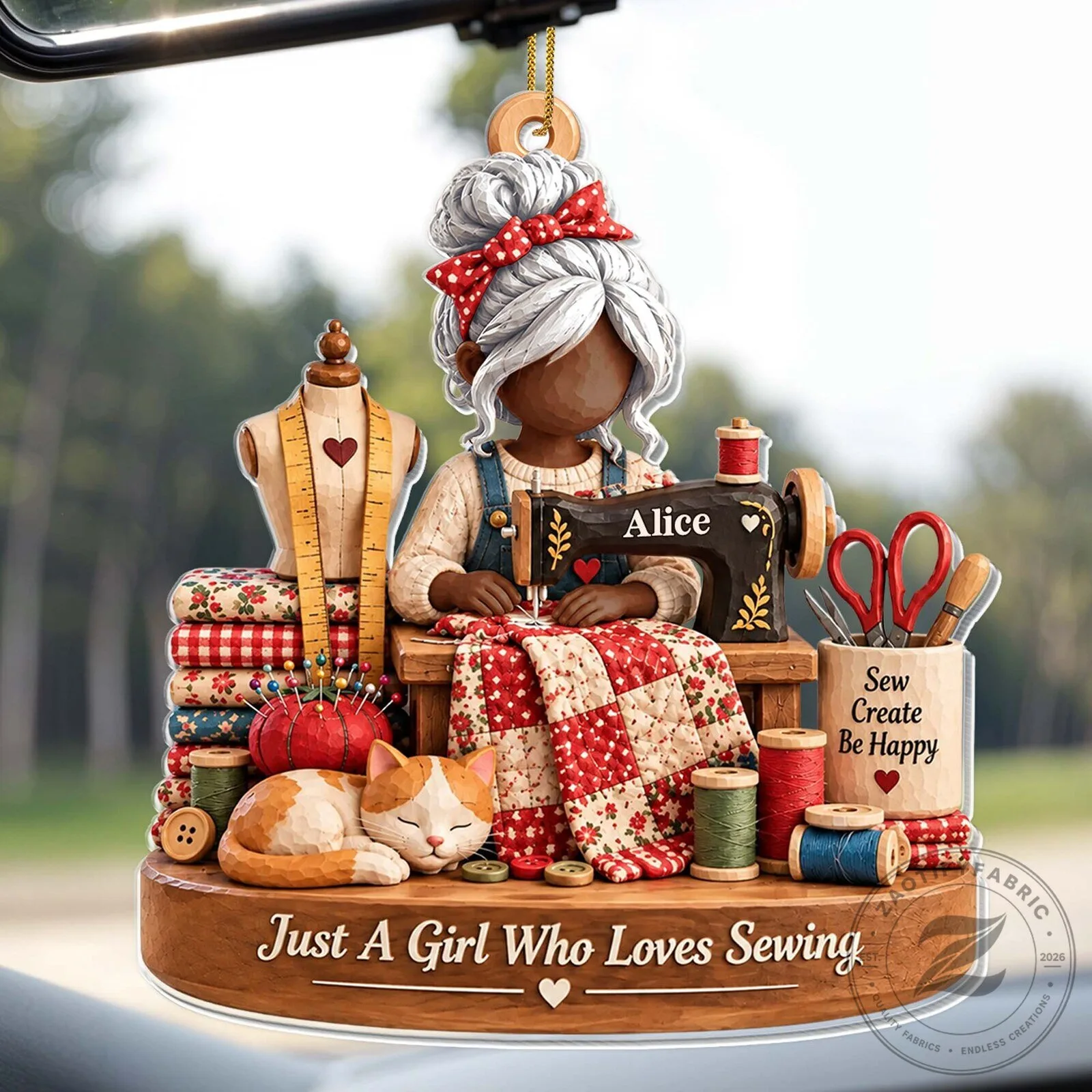 Custom Christmas Tree Ornament for Girls Who Love Sewing 16 Custom Christmas Tree Ornament for Girls Who Love Sewing