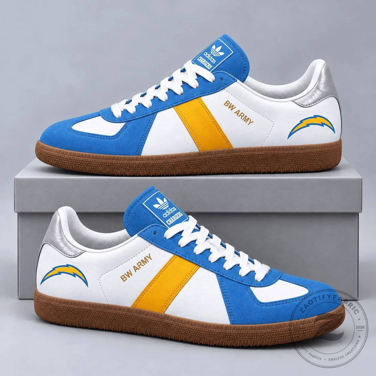 Los Angeles Chargers National Football League BW Army Retro Low Top Sneakers