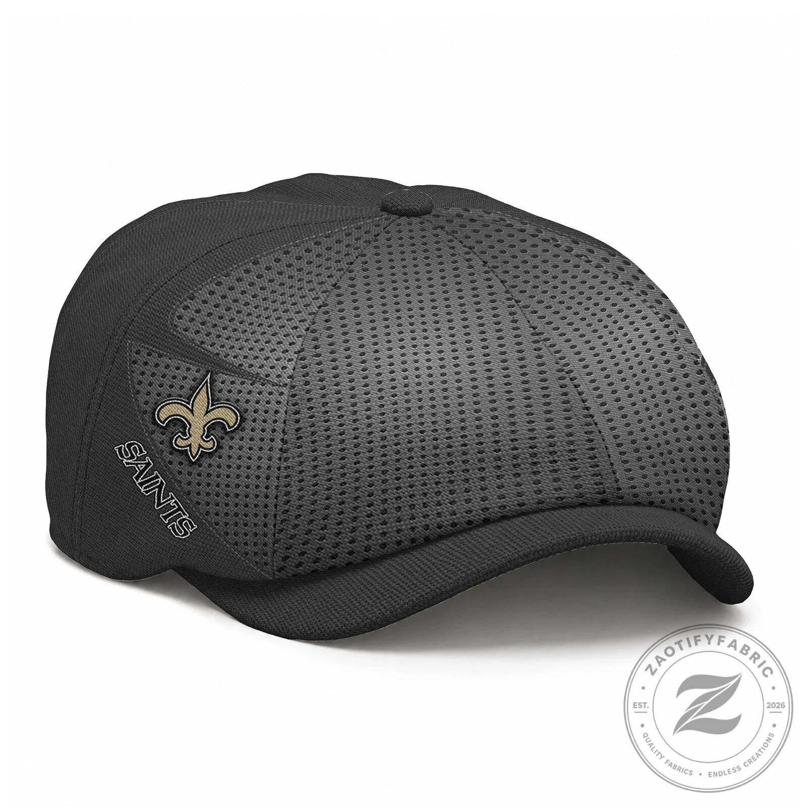 New Orleans Saints NFL Personalized Black Flat Cap Hat 7 New Orleans Saints NFL Personalized Black Flat Cap Hat